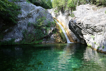 Tourism in Agia Kori area of ​​Mount Olympus, Greece.
