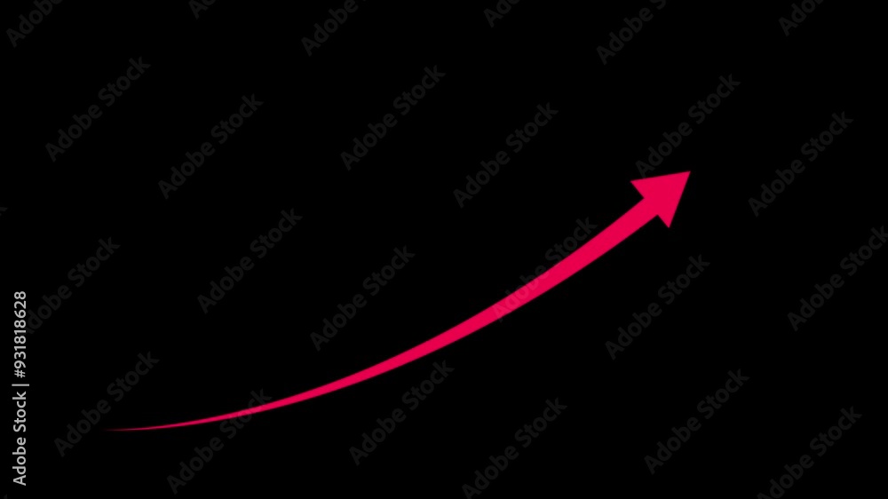 Aufkleber abstract arrow icon animation background on black background ..color set