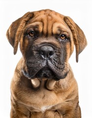 Obraz premium マスティフの子犬のポートレート（Mastiff puppy portrait on white background） 