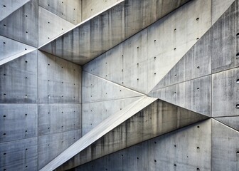 Obraz premium Concrete Lines and Curves: Smooth, fluid lines and angles in a concrete-like texture.