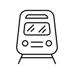 train line icon with white background vector stock illustration