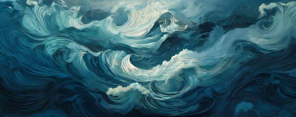 Obraz premium abstract background illustration of stormy seas