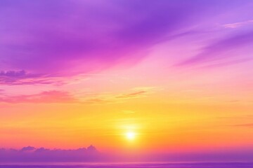 Fototapeta premium Stunning evening skies in hues of violet, gold, and coral - lively color transitions - ethereal, surreal summer dusk or daybreak