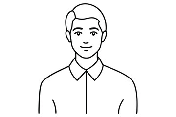 A gentlemen line art vector illustration