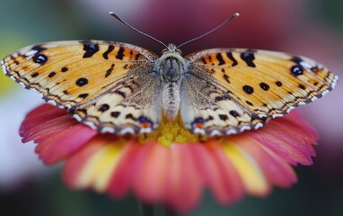 Naklejka premium butterfly on a flower 