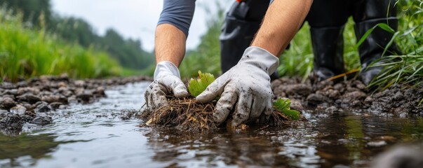 Community Volunteers Work Together to Clean Up Local Lake, Fostering a Sense of Environmental Responsibility and Pride in Their Neighborhood