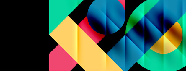Round shapes, circles and lines minimal geometric background. Vector Illustration For Wallpaper, Banner, Background, Card, Book Illustration, landing page