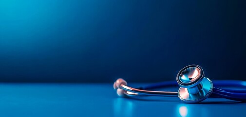 A stethoscope, the essential medical instrument for patient exams and diagnosis, ensures accurate checkups. Vital for healthcare professionals to monitor sound and assess health conditions - Powered by Adobe