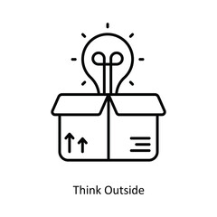 Think Outside vector filled outline Icon Design illustration. Smart Home and Technology Symbol on White background EPS 10 File