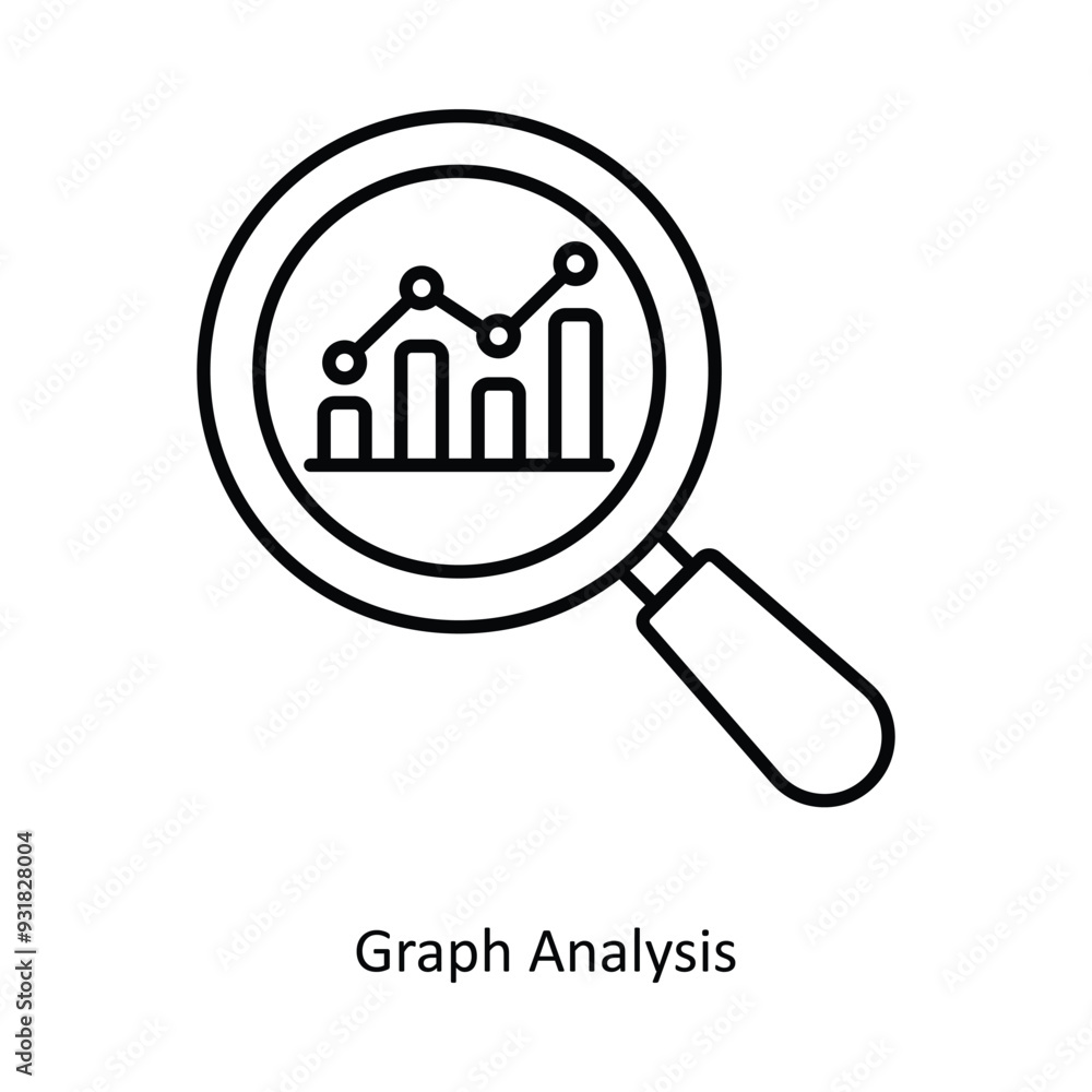 Poster graph analysis vector filled outline icon design illustration. smart home and technology symbol on w