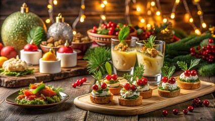 Festive Fusion: Modern, eclectic food presentations combining traditional and contemporary flavors.