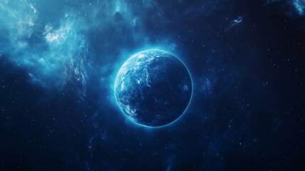 Fototapeta premium Blue Planet in Deep Space