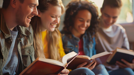 Group of Friends Studying The Bible Together