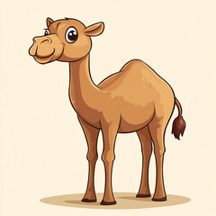 a camel cartoon for bakraeid card and eid poster for Muslim festival generated by AI