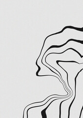 Liquid dynamic grainy texture, Black and white poster design with liquid and curve lines, Futuristic cover set. A4 size. Ideal for banner, flyer, invitation, business card.