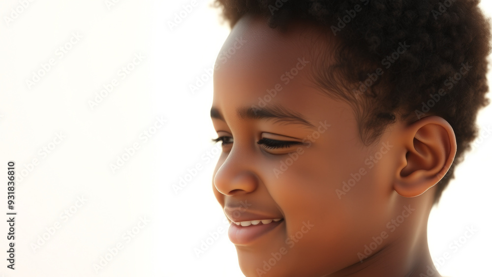 Sticker Close-up portrait of a smiling young boy