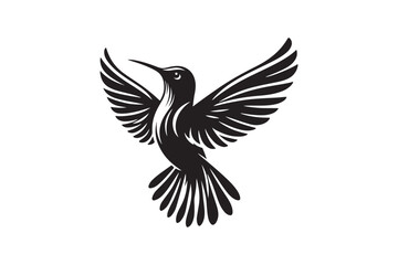 Obraz premium Hummingbird silhouette vector illustration