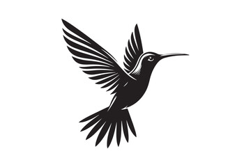 Hummingbird silhouette vector illustration