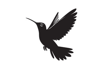 Fototapeta premium Hummingbird silhouette vector illustration