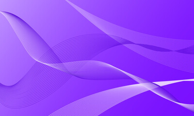 violet purples smooth lines wave curves on soft gradient abstract background