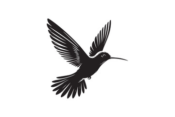 Hummingbird silhouette vector illustration