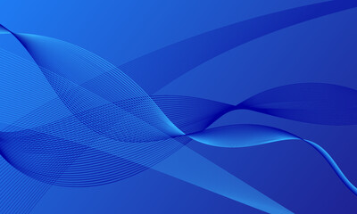 blue light soft lines wave curves with soft gradient abstract background