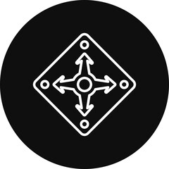 Navigation Arrow Vector Icon Design