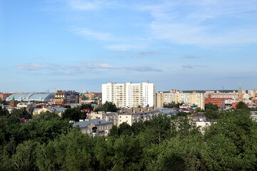 Obraz premium A bird's eye view of the city.