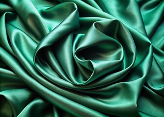 Obraz premium Jade Silk: Tranquil, emerald-hued silk with a soft drape and delicate sheen, reminiscent of precious gemstones.
