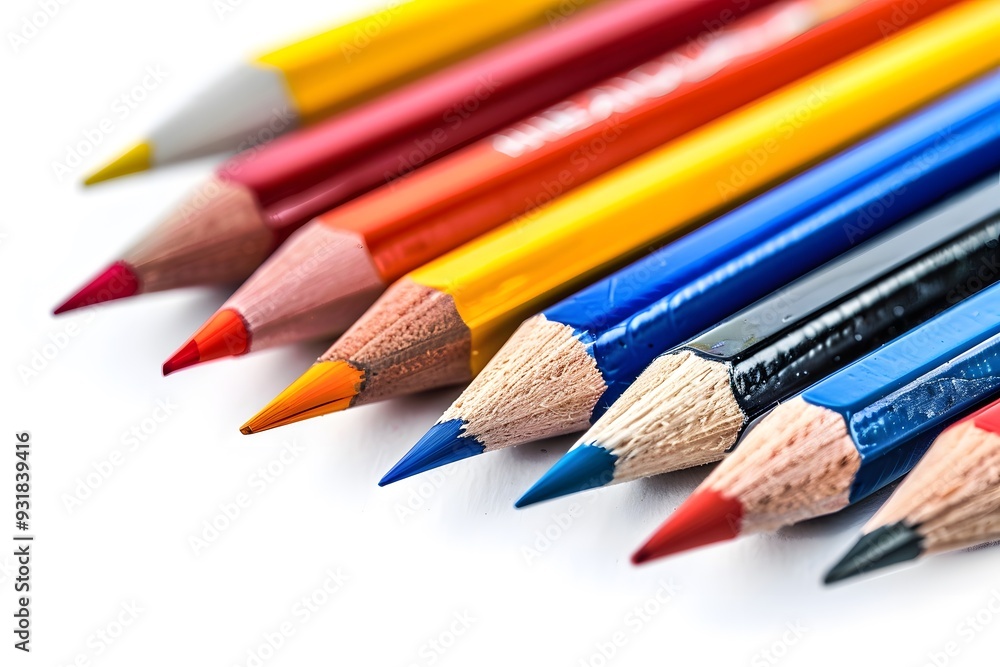 Aufkleber vibrant array of colored pencils ready for artistic expression