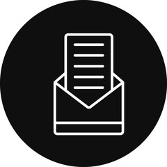 Open Envelope Vector Icon Design