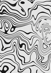 Liquid dynamic grainy texture, Black and white poster design with liquid and curve lines, Futuristic cover set. A4 size. Ideal for banner, flyer, invitation, business card.