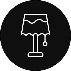 Floor Lamp Vector Icon Design