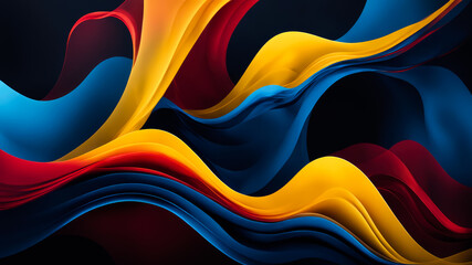 Naklejka premium colorful wavy abstract background, elegant design