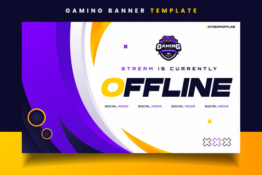 Stream Offline E-sports Gaming Banner Template