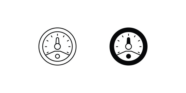 mileage set icon with white background vector stock illustration