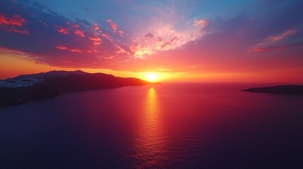 Naklejka premium Sunset Over Ocean.