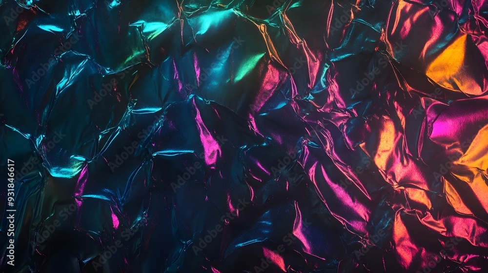 Poster mesmerizing prismatic abstraction - glowing geometric digital art display