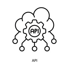 API vector filled outline Icon Design illustration. Smart Home and Technology Symbol on White background EPS 10 File