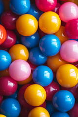 different colors of ball background for posting and status generated by AI