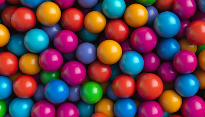 Obraz premium different colors of ball background for posting and status generated by AI
