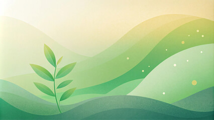 Obraz premium Green Floral Abstract Background with Lush Leaves