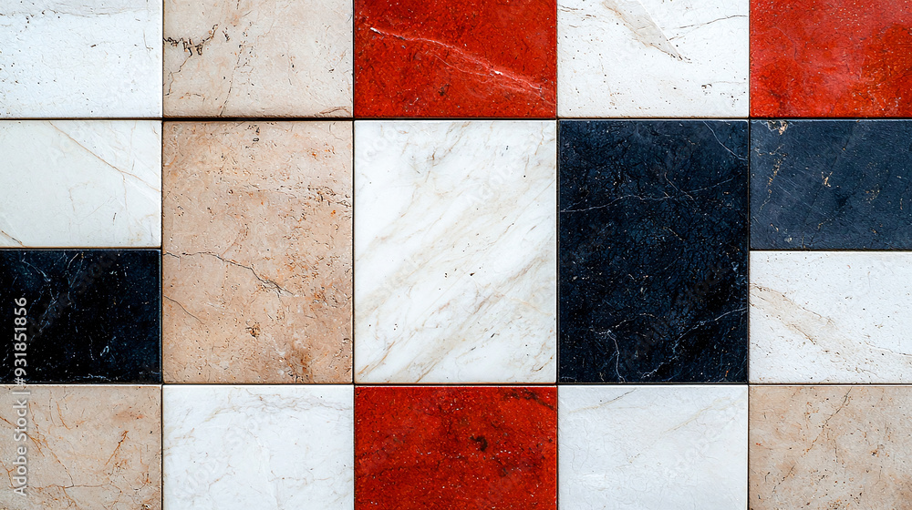 Poster vibrant textured tiles create a striking visual statement in rich colors and intricate patterns