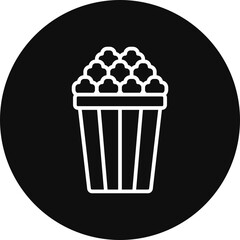Popcorn Vector Icon Design