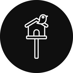 Bird House Vector Icon Design