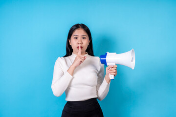 Women are doing various poses on a blue background.