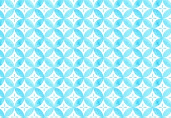 水彩の和柄　七宝柄