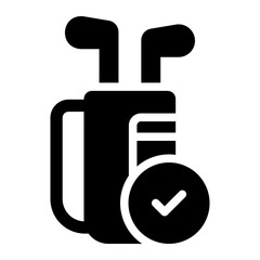 golf bag glyph icon