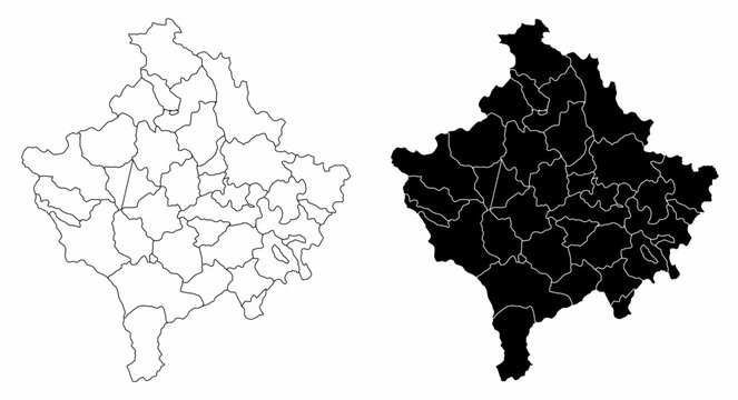 Kosovo administrative maps