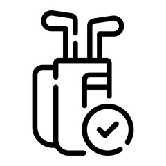 golf bag line icon